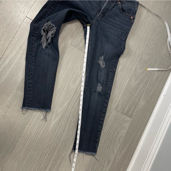 LEVI'S 501 High Rise Waisted Skinny Jeans Wild Bunch Washed Black 90’s Retro 25 - Picture 16 of 16